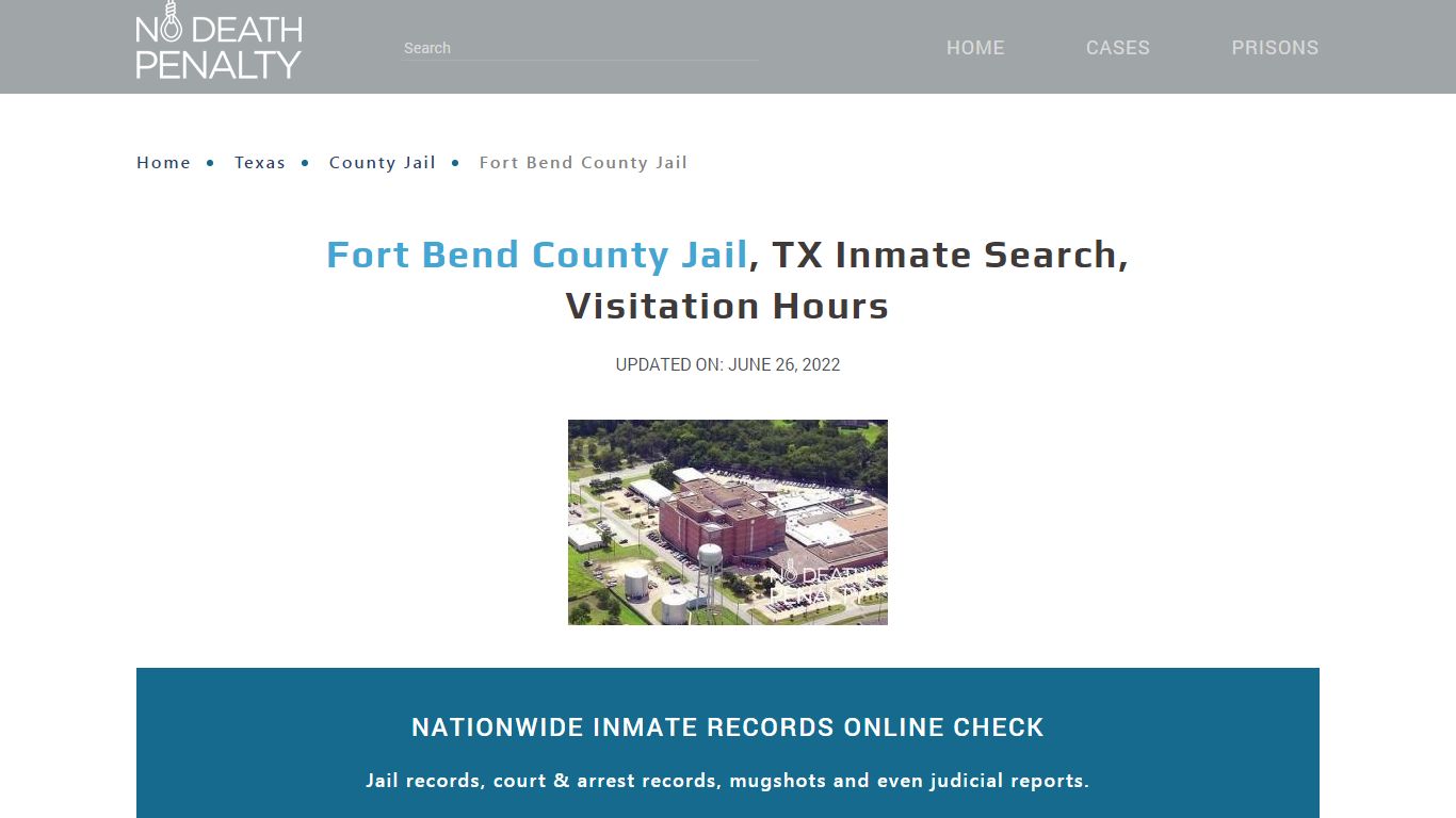 Fort Bend County Jail, TX Inmate Search, Visitation Hours